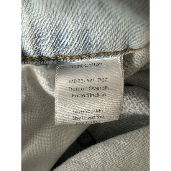 Show Me Your Mumu Overalls Women's Large Blue Shorts Distressed Designer Classic - Picture 4 of 10